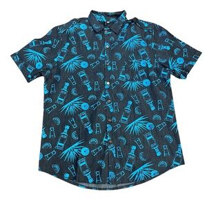 GYKS Olmeca Altos Tequila Cotton Button Up Hawaiian Shirt